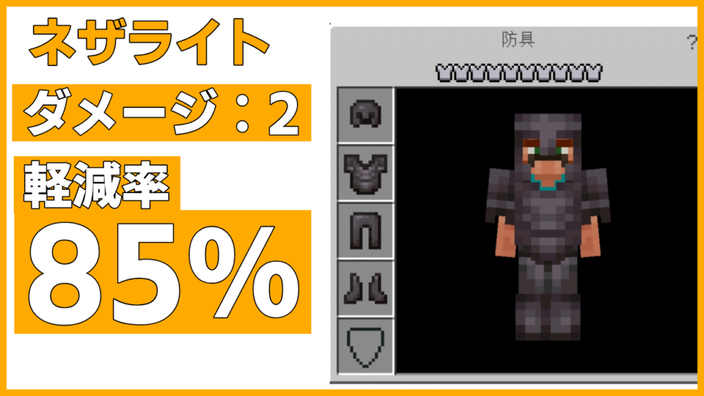 マイクラ,防具,検証,ダメージ軽減,やっていく