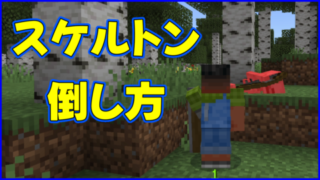 マイクラ,minecraft,盾,スケルトン,倒し方
