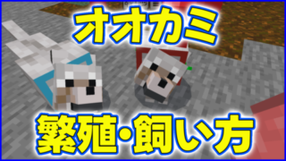 マイクラ,minecraft,オオカミ,繁殖,飼い方